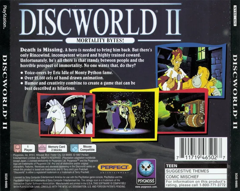 Discworld II: Mortality Bytes! box back