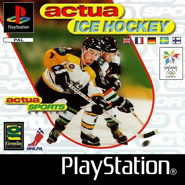 Actua Ice Hockey cover art for Sony Playstation