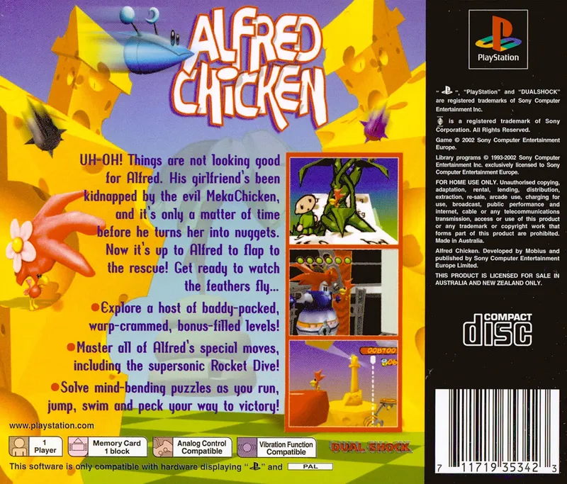 Alfred Chicken box back