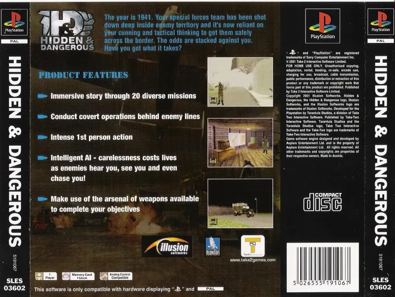 Hidden & Dangerous box back