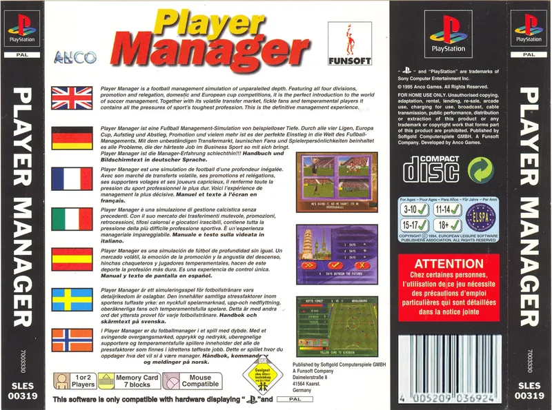 Player Manager box back