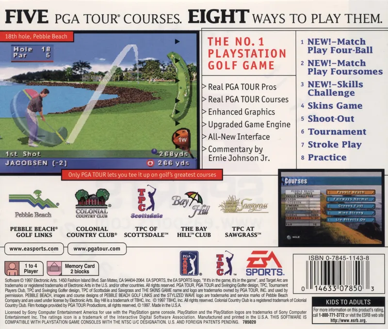 PGA Tour 98 box back