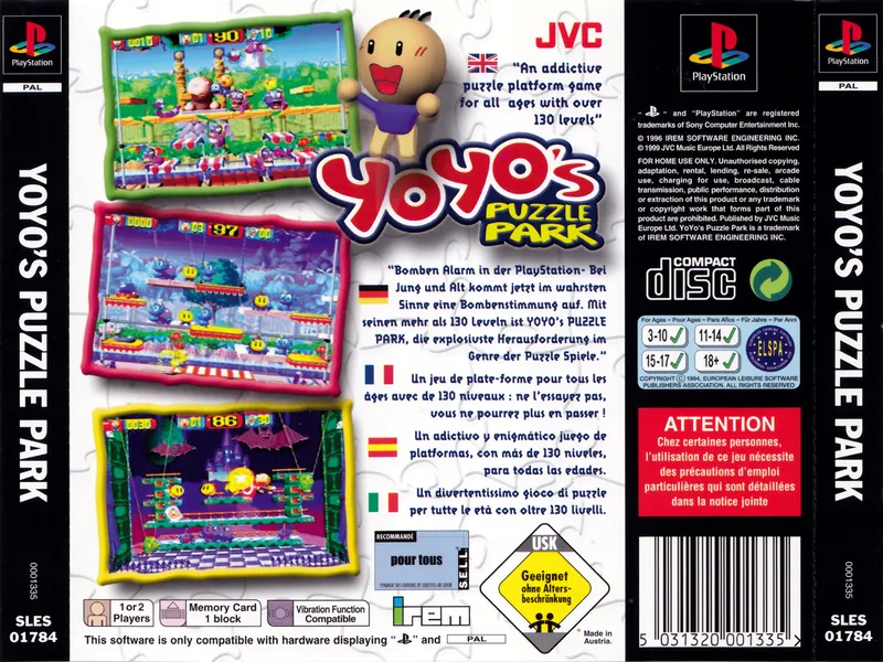 YoYo's Puzzle Park box back