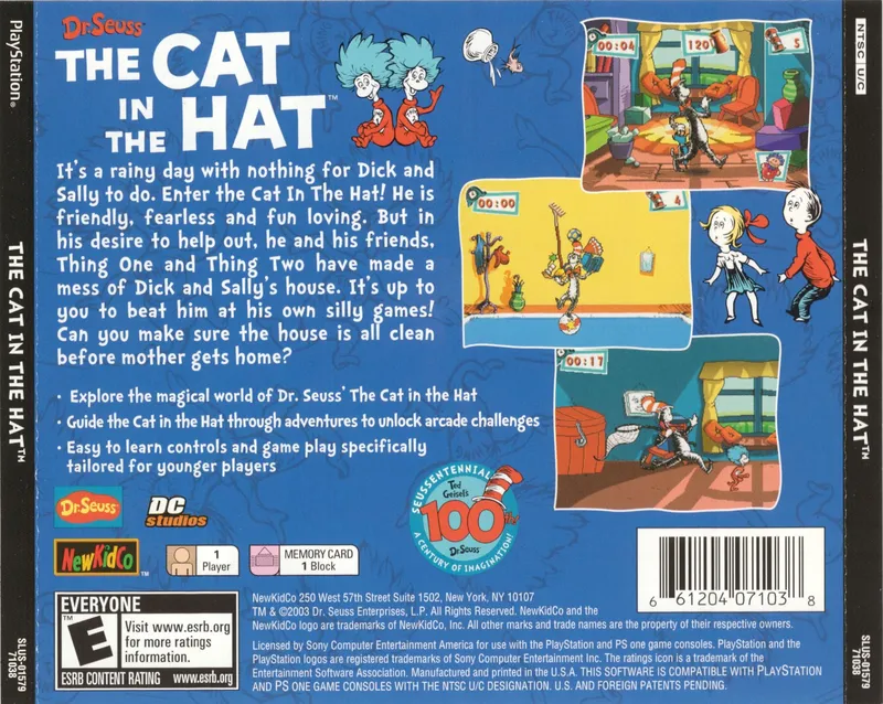 The Cat in the Hat box back