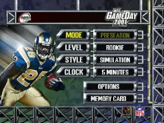 Backdrop artwork for NFL GameDay 2001