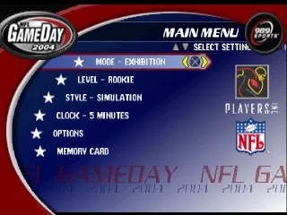 Backdrop artwork for NFL GameDay 2004