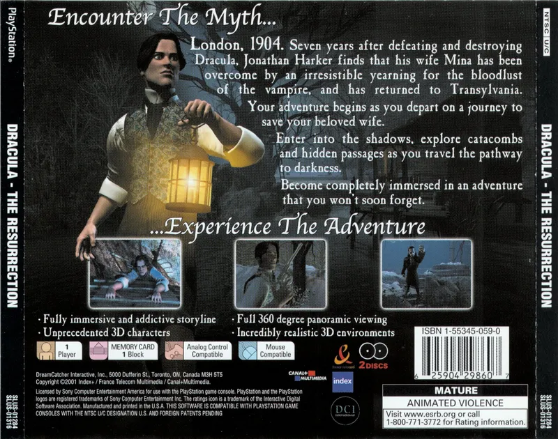 Dracula: The Resurrection box back