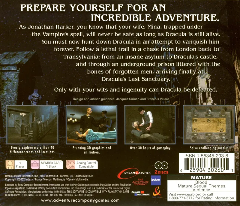 Dracula: The Last Sanctuary box back