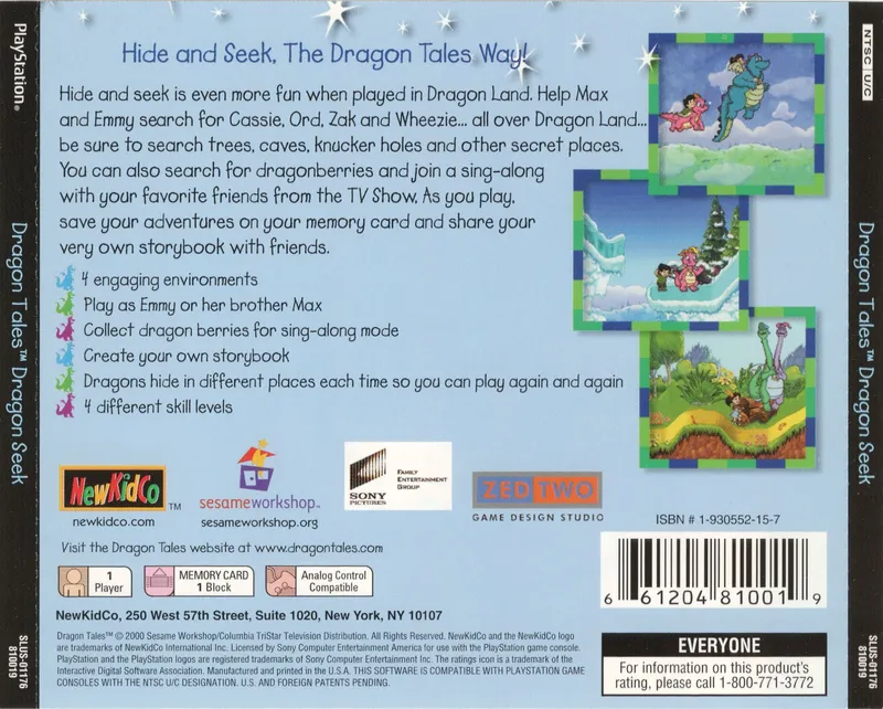 Dragon Tales: Dragon Seek box back