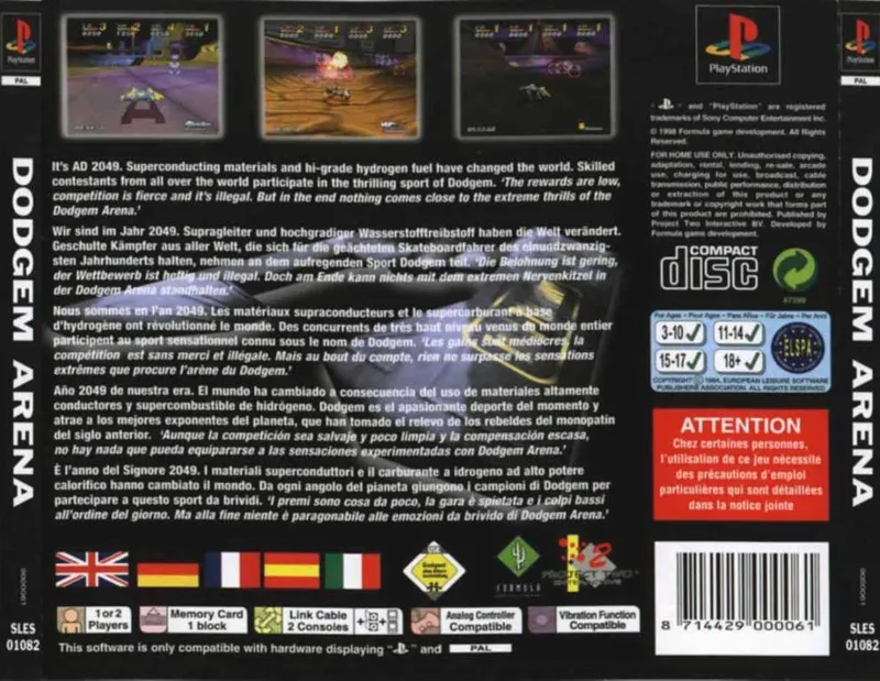 Dodgem Arena box back