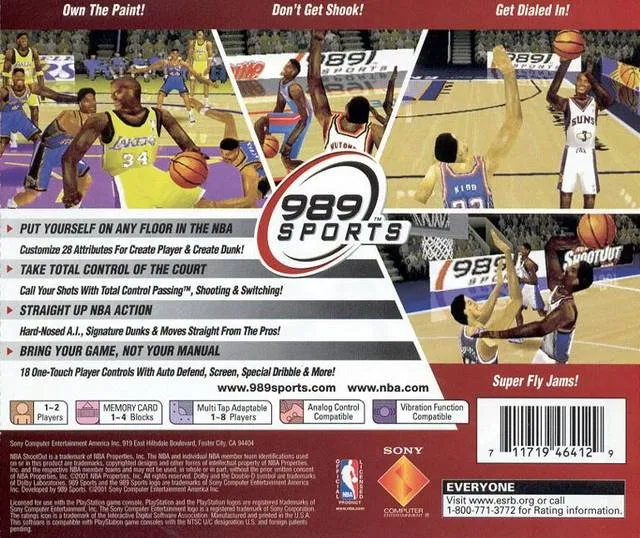NBA ShootOut 2002 box back