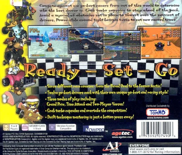 Extreme Go-Kart Racing box back
