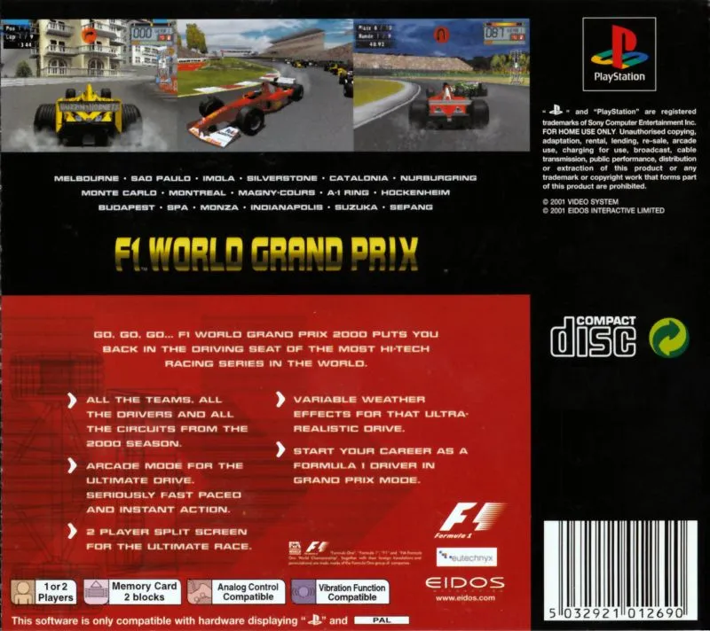 F1 World Grand Prix box back