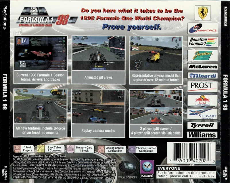 Formula 1 98 box back