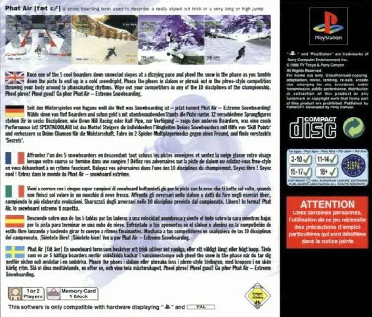 Freestyle Boardin' '99 box back