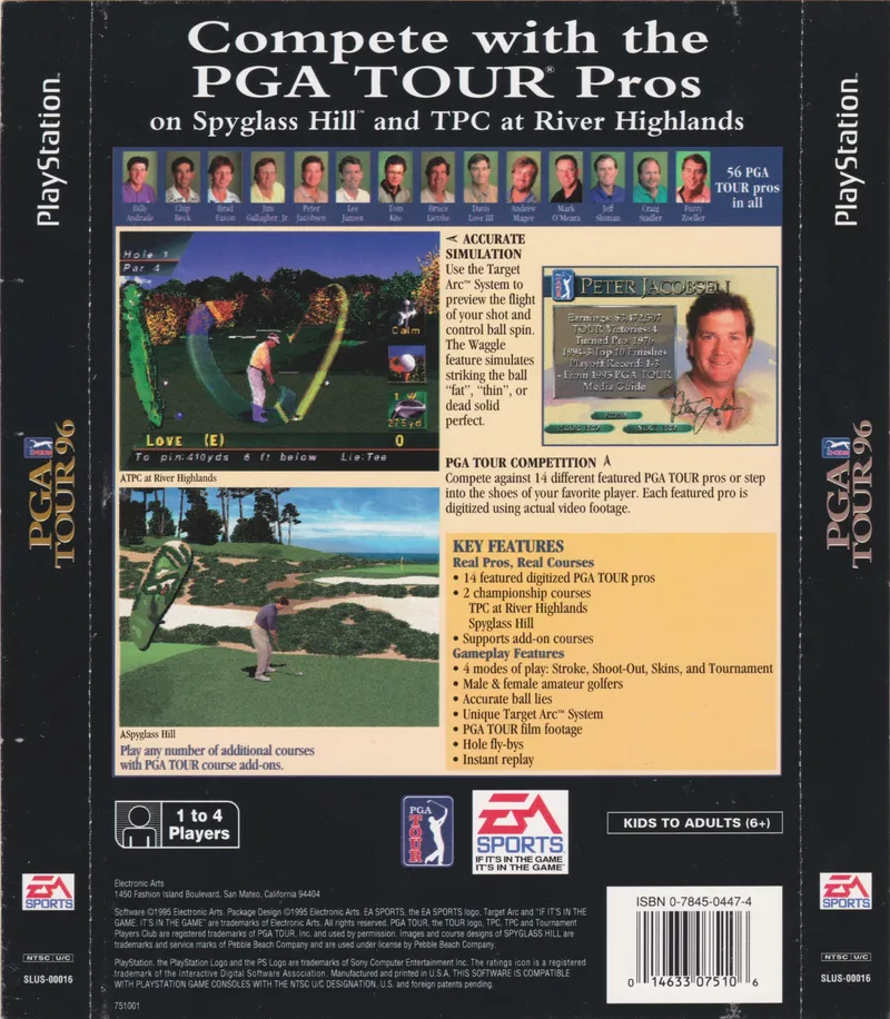 PGA Tour 96 box back
