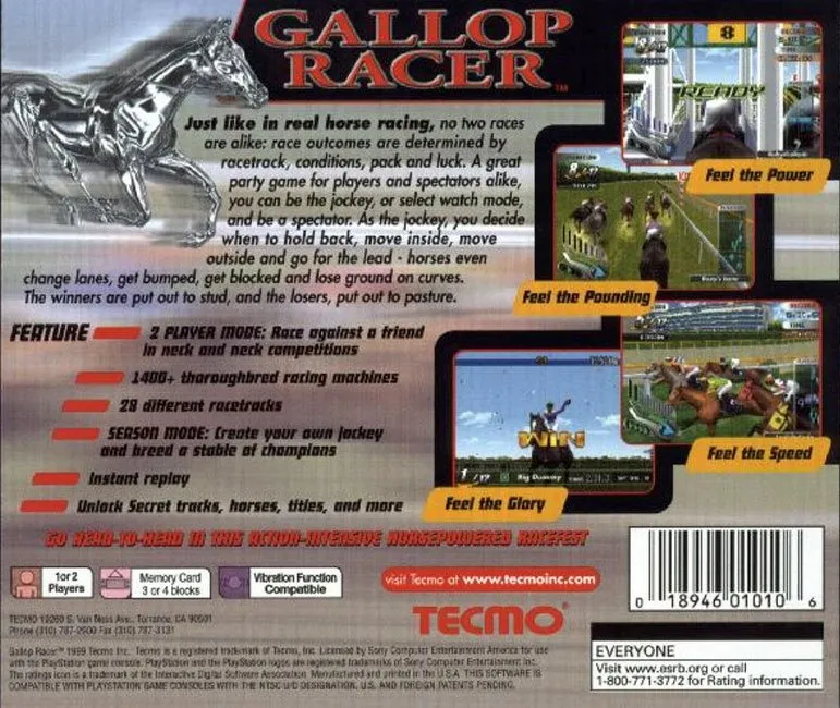 Gallop Racer box back