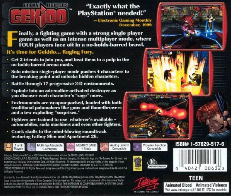 Gekido: Urban Fighters box back