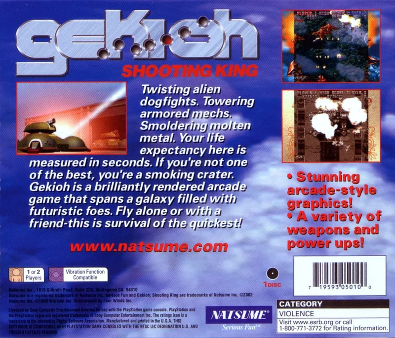 Gekioh: Shooting King box back