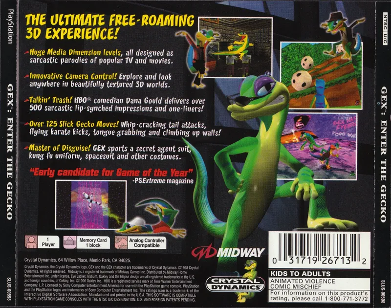 Gex: Enter the Gecko box back