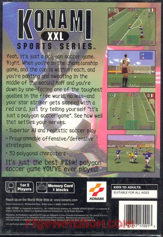 Goal Storm box back