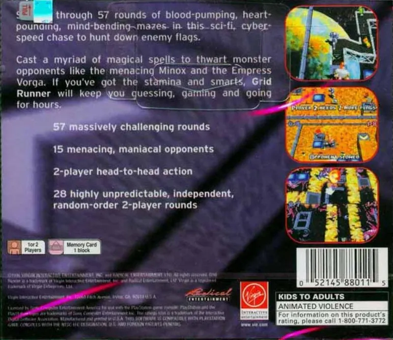 Grid Runner box back