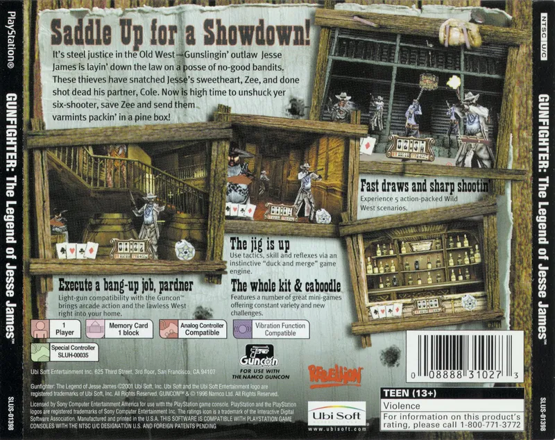 Gunfighter: The Legend of Jesse James box back