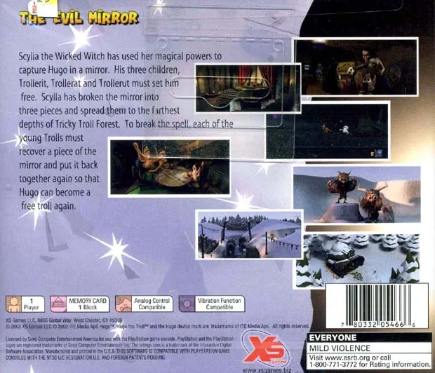 Hugo: The Evil Mirror box back