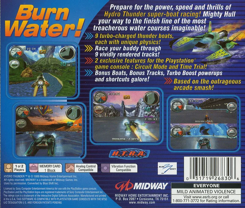 Hydro Thunder box back