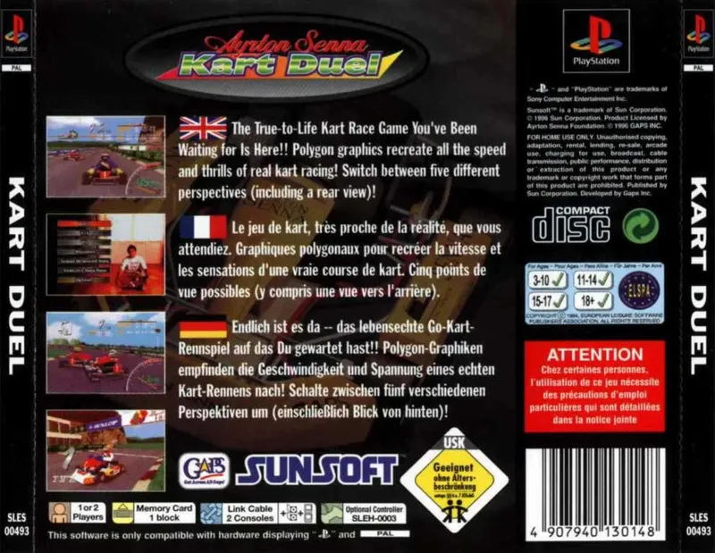 Ayrton Senna Kart Duel box back