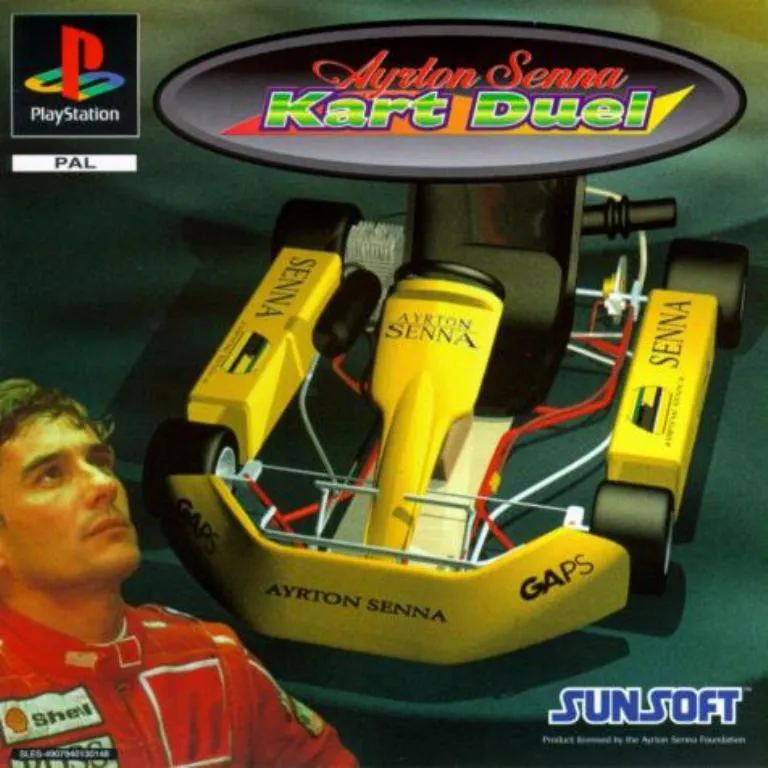 Ayrton Senna Kart Duel cover art for Sony Playstation