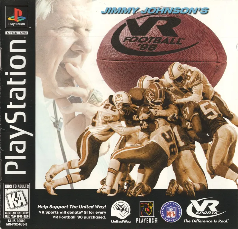 Jimmy Johnson's VR Football '98 box art