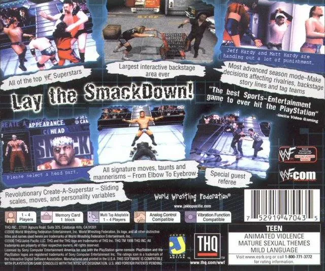 WWF Smackdown! box back