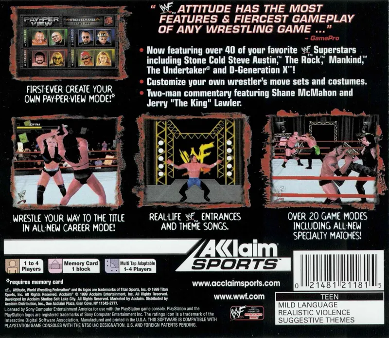 WWF Attitude box back