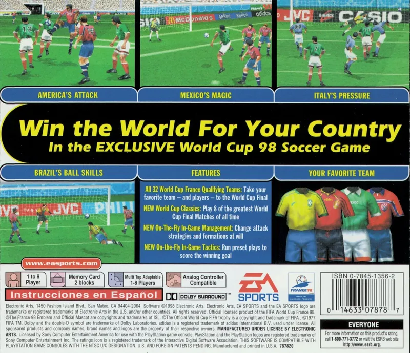 World Cup 98 box back