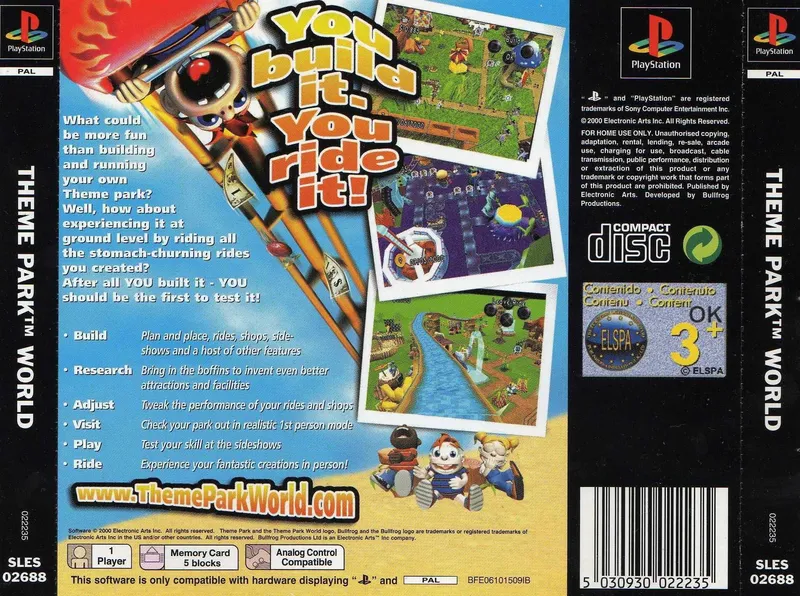 Sim Theme Park box back