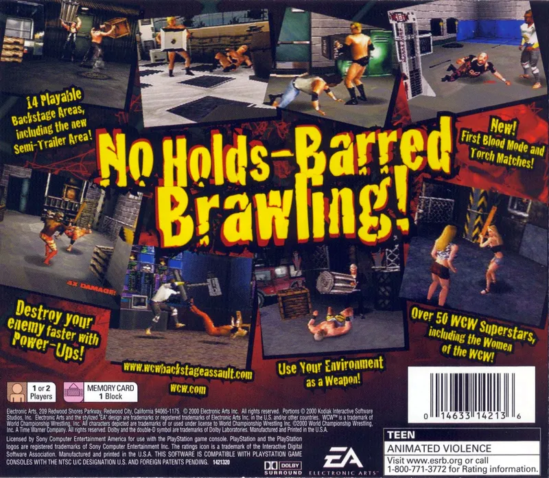 WCW Backstage Assault box back