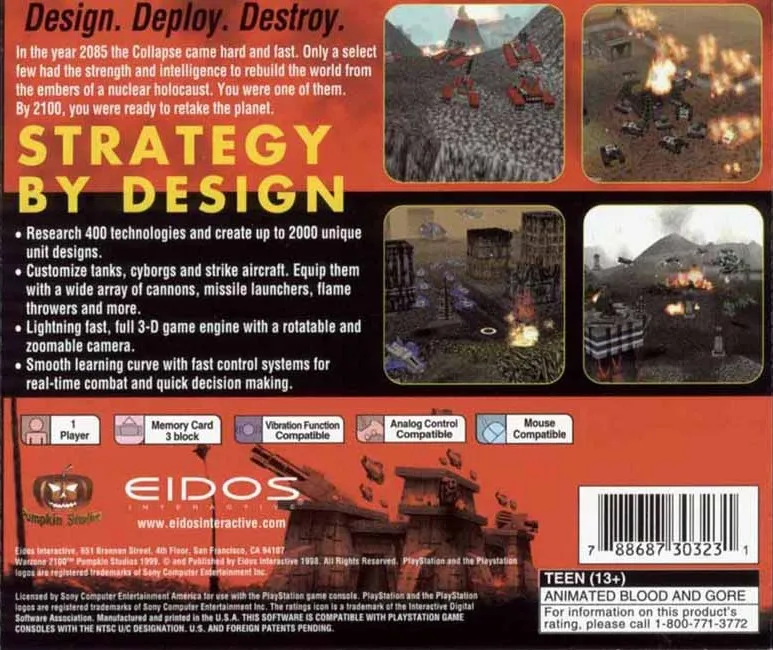 Warzone 2100 box back