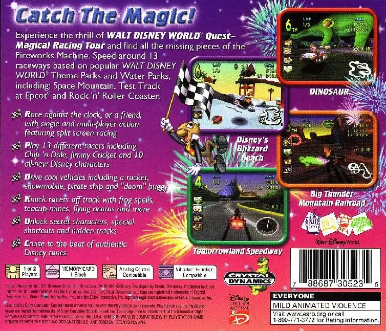Walt Disney World Quest: Magical Racing Tour box back
