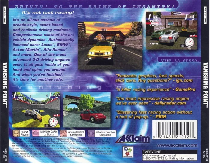 Vanishing Point box back