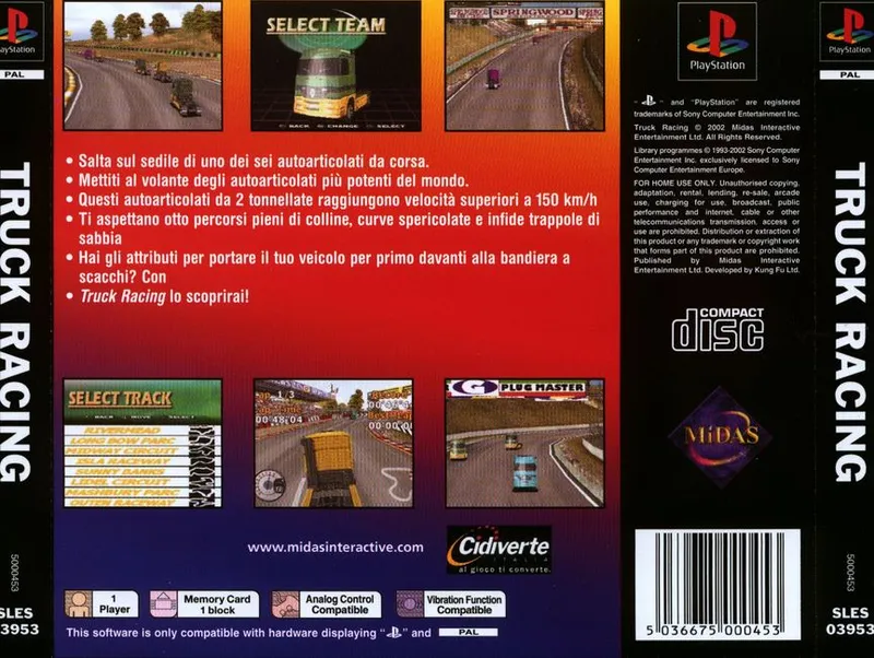 Truck Racing box back