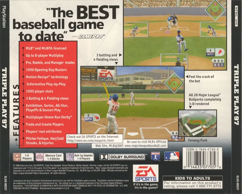 Triple Play 97 box back