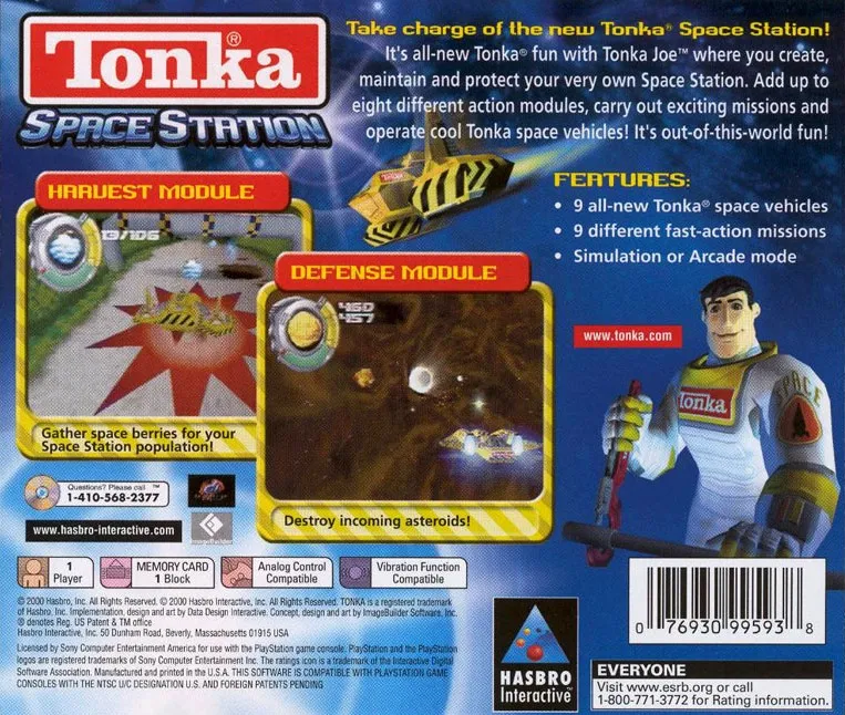 Tonka Space Station box back