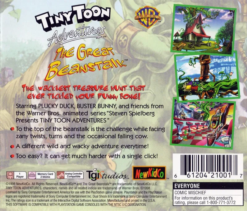Tiny Toon Adventures: The Great Beanstalk box back