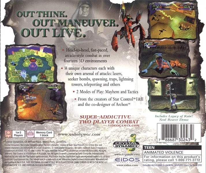 The Unholy War box back