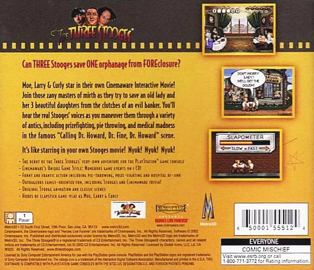 The Three Stooges box back