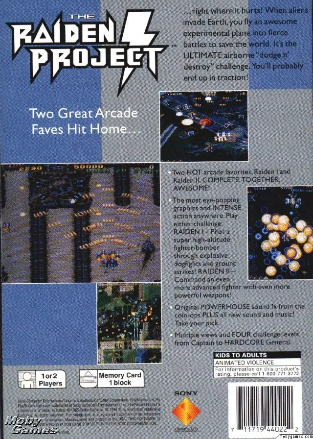 The Raiden Project box back