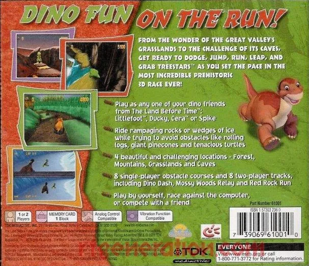The Land Before Time: Great Valley Racing Adventure box back