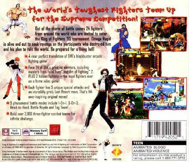 The King of Fighters '95 box back