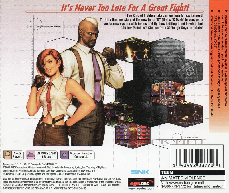 The King of Fighters '99 box back